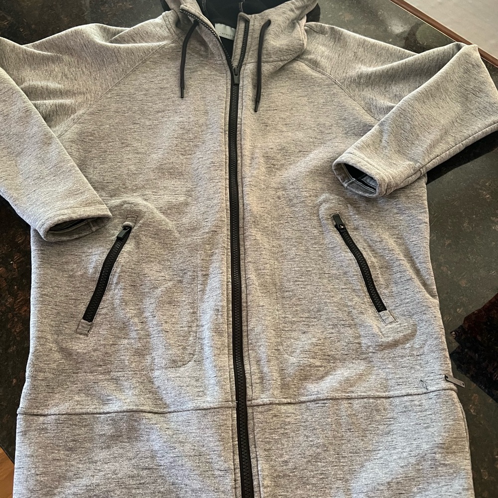 Athleta long zip up lined sweatshirt.
